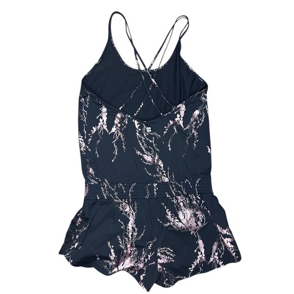 Sweaty Betty Horizon Playsuit Romper Athletic Metallic Black Floral size Small - Picture 6 of 8